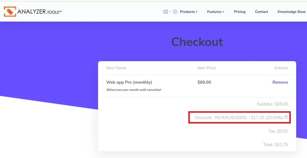 Analyzer.tool 25% off coupon code